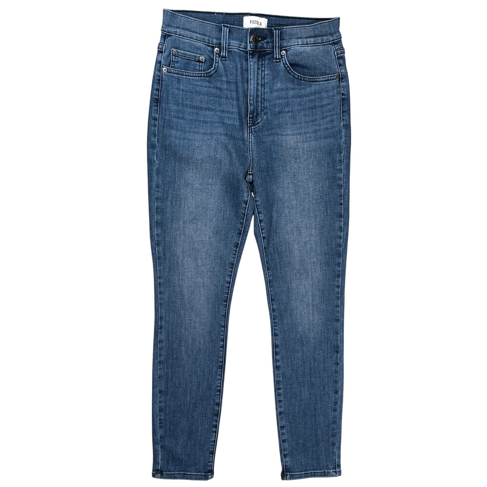 New Pistola Aline Skinny Jeans Womens 28 Blue High Rise Medium Wash Stretch NWT‎